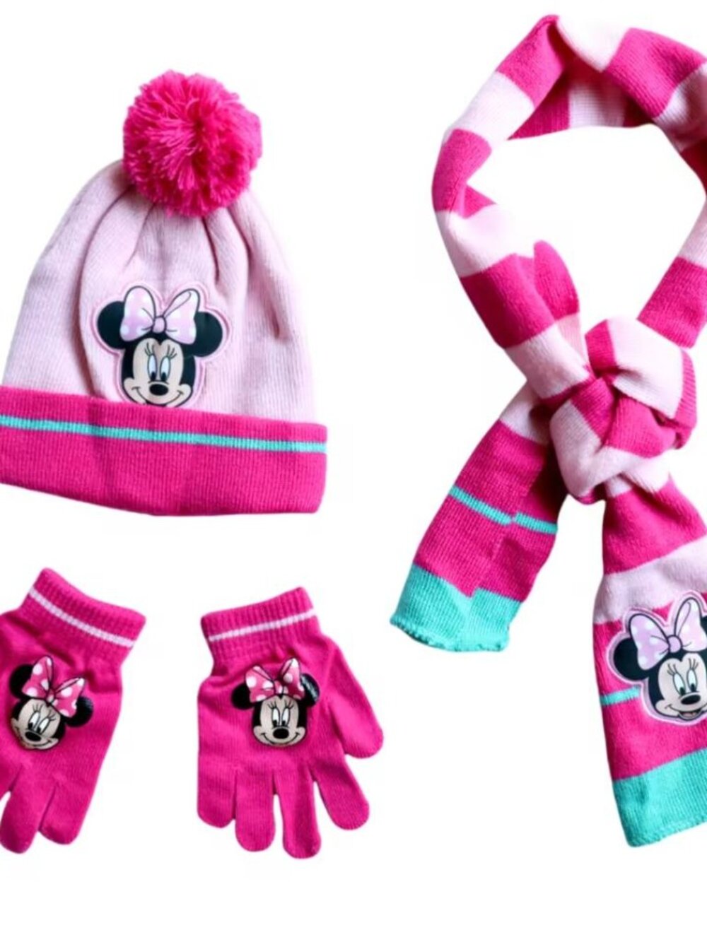 Minnie Mouse Hat Gloves Scar Set for Disney Lovers